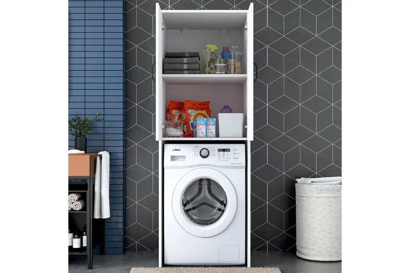 Elli Høyskap Baderom - Hvit - Hus & oppussing - Kjøkken & bad - Baderom - Baderomsmøbler & baderomsinnredning - Baderomsskap