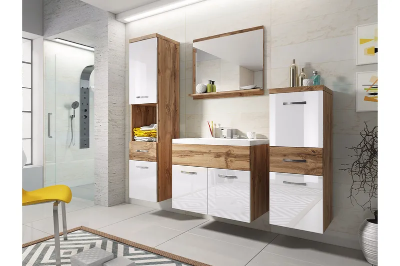 Ericka Møbelsett til Bad 133 cm - Hus & oppussing - Kjøkken & bad - Baderom - Baderomsmøbler & baderomsinnredning - Komplette møbelpakker