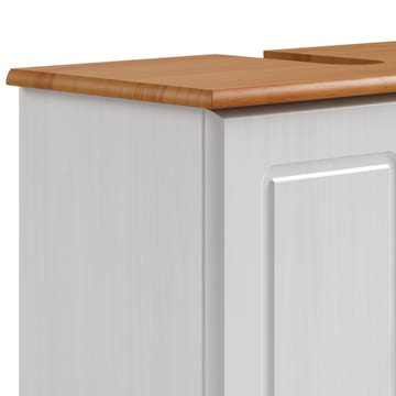 Finca servantskap 62x55 cm - Hvit og honningfarget - Hus & oppussing - Kjøkken & bad - Baderom - Baderomsmøbler & baderomsinnredning - Servantskap & kommode