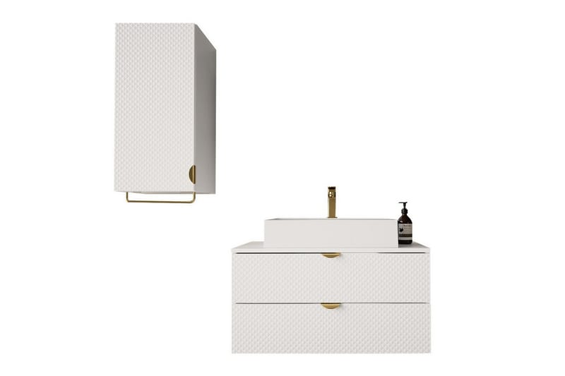 Glenndale Baderomsmøbelsett - Hvid - Komplette møbelpakker