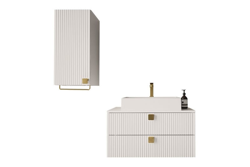 Glenndale Baderomsmøbelsett - Hvid - Komplette møbelpakker