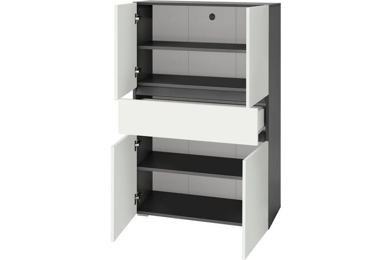 Høyskap til bad Loft24 Wisla Høyskap til bad 130x76x35 cm Grå - Hus & oppussing - Kjøkken & bad - Baderom - Baderomsmøbler & baderomsinnredning - Baderomsskap