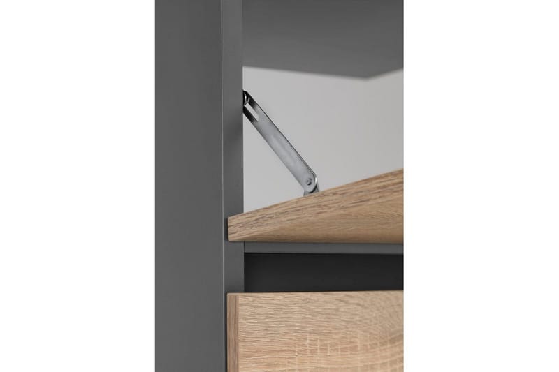 Högskåp till badrum Loft24 Tvättställsskåp Wisla Graphite Grey, Dark Colored Wood - Hus & oppussing - Kjøkken & bad - Baderom - Baderomsmøbler & baderomsinnredning - Baderomsskap