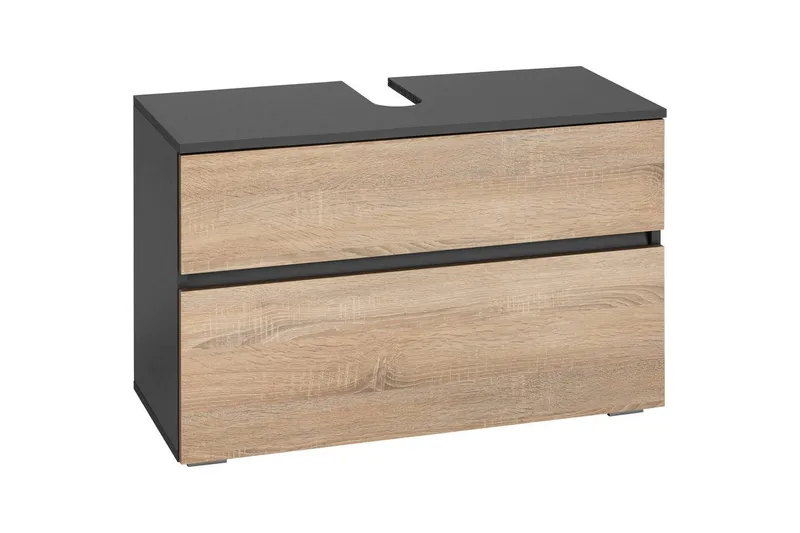 Högskåp till badrum Loft24 Tvättställsskåp Wisla Graphite Grey, Dark Colored Wood, undefined