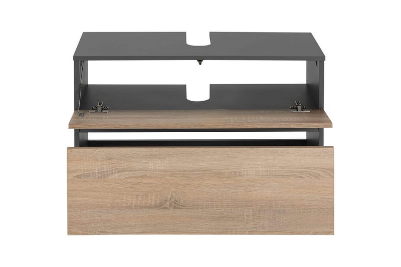 Högskåp till badrum Loft24 Tvättställsskåp Wisla Graphite Grey, Dark Colored Wood - Hus & oppussing - Kjøkken & bad - Baderom - Baderomsmøbler & baderomsinnredning - Baderomsskap