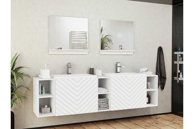 Kintore Baderomsmøbelsett - Hvid - Komplette møbelpakker