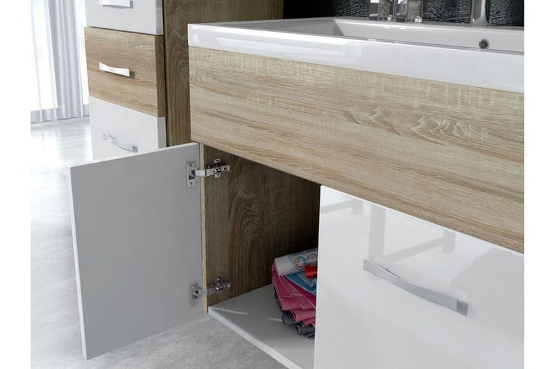 Alba Baderomsett - Hvit/Høyglans - Hus & oppussing - Kjøkken & bad - Baderom - Baderomsmøbler & baderomsinnredning - Komplette møbelpakker