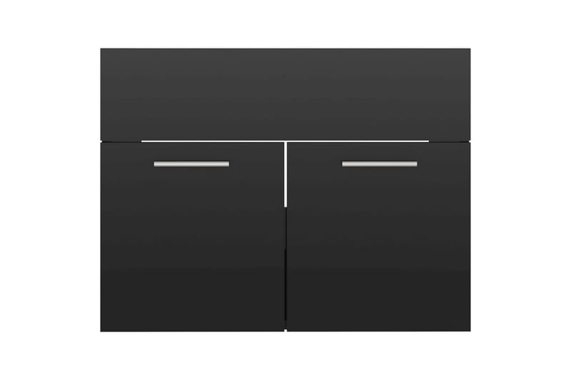 Baderomsmøbelsett høyglans svart sponplate - Svart - Hus & oppussing - Kjøkken & bad - Baderom - Baderomsmøbler & baderomsinnredning - Komplette møbelpakker