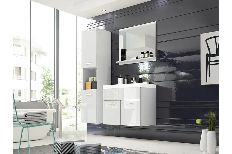 Baderomsmøbler Delorimier 35 cm - Hvit - Hus & oppussing - Kjøkken & bad - Baderom - Baderomsmøbler & baderomsinnredning - Komplette møbelpakker