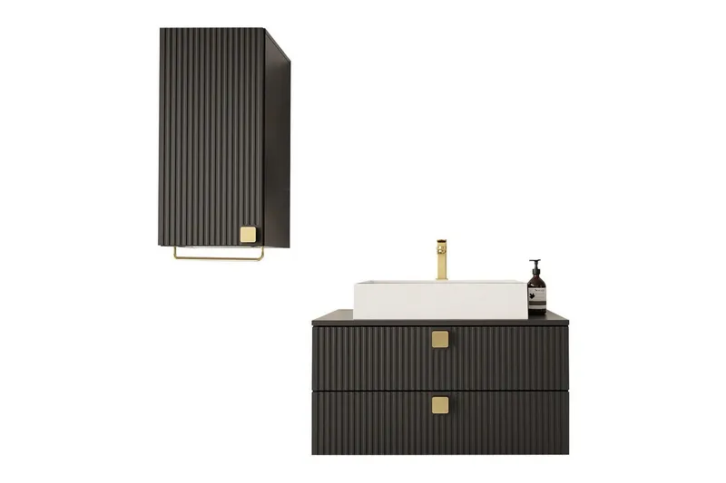 Glenndale Baderomsmøbelsett, Svart