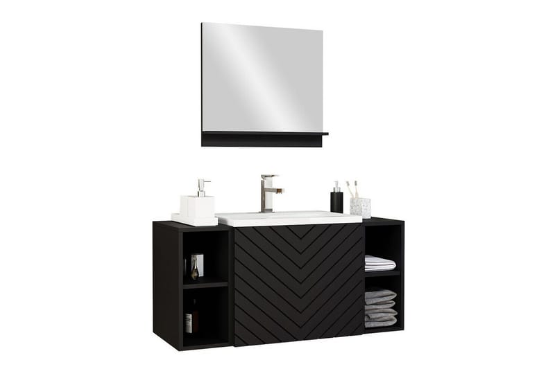 Kintore Baderomsmøbelsett, Svart