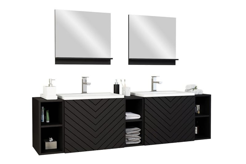 Kintore Baderomsmøbelsett, Svart