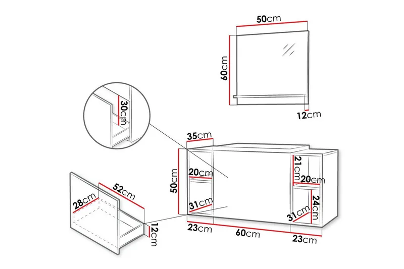 Kintore Baderomsmøbelsett - Svart - Hus & oppussing - Kjøkken & bad - Baderom - Baderomsmøbler & baderomsinnredning - Komplette møbelpakker