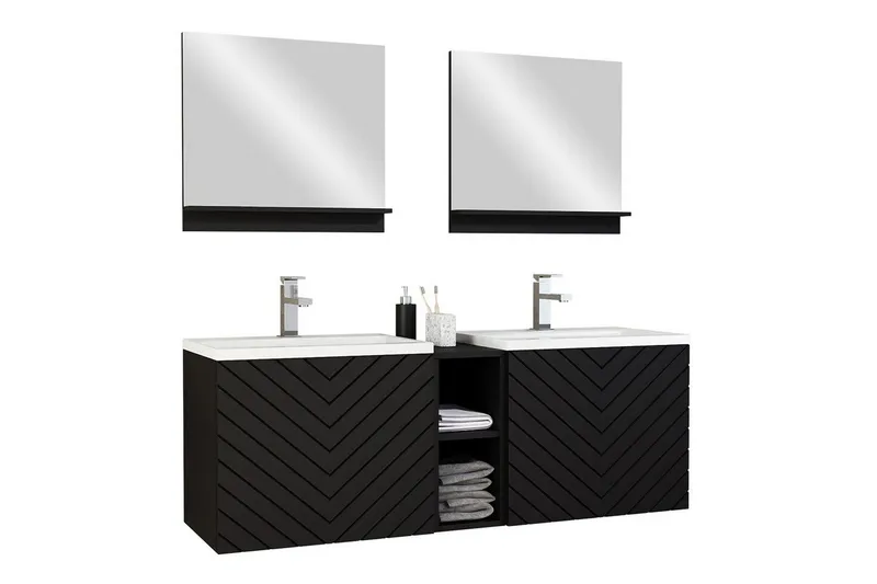 Kintore Baderomsmøbelsett, Svart