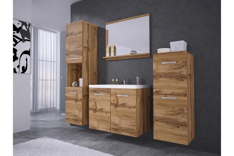 Malo Baderomsett - Beige - Hus & oppussing - Kjøkken & bad - Baderom - Baderomsmøbler & baderomsinnredning - Komplette møbelpakker