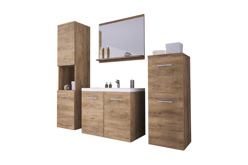 Malo Baderomsett - Mørk Eik - Hus & oppussing - Kjøkken & bad - Baderom - Baderomsmøbler & baderomsinnredning - Komplette møbelpakker