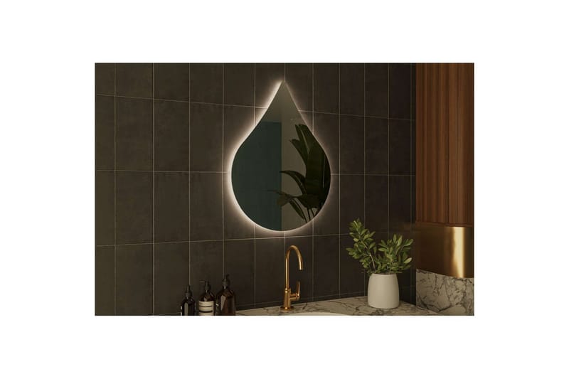 Koruco Baderomsspeil 50 cm - Hvit - Hus & oppussing - Kjøkken & bad - Baderom - Baderomsmøbler & baderomsinnredning - Baderomsspeil