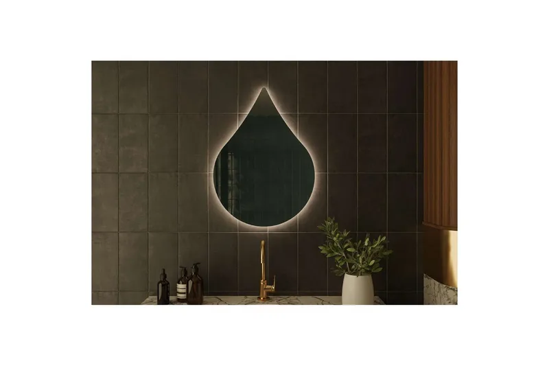 Koruco Baderomsspeil 50 cm - Hvit - Hus & oppussing - Kjøkken & bad - Baderom - Baderomsmøbler & baderomsinnredning - Baderomsspeil