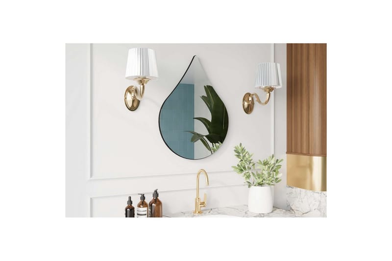 Koruco Baderomsspeil 50 cm - Sort - Hus & oppussing - Kj�økken & bad - Baderom - Baderomsmøbler & baderomsinnredning - Baderomsspeil