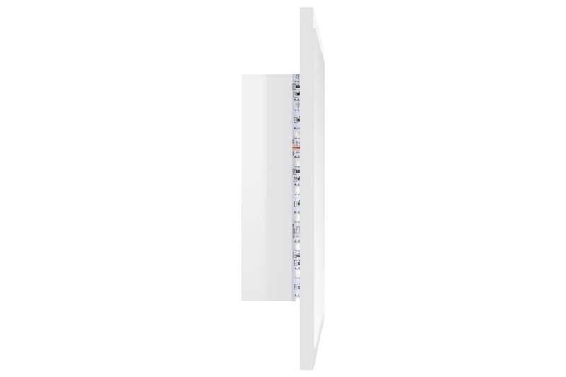 LED Baderomsspeil høyglans hvit 40x8,5x37 cm sponplate - Hvit - Baderomsspeil