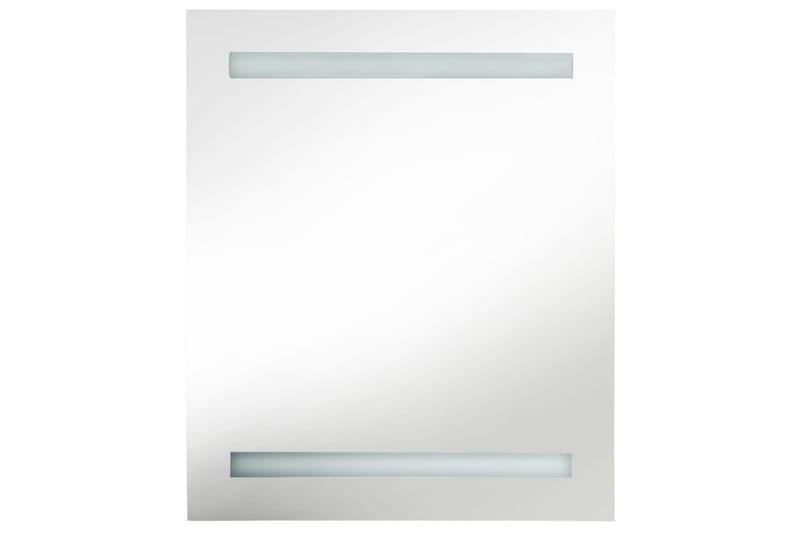 LED-speilskap til bad blank hvit 50x14x60 cm - Hvit - Speilskap