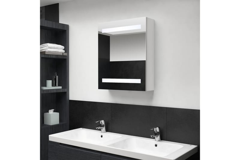 LED-speilskap til bad blank hvit 50x14x60 cm - Hvit - Hus & oppussing - Kjøkken & bad - Baderom - Baderomsmøbler & baderomsinnredning - Speilskap