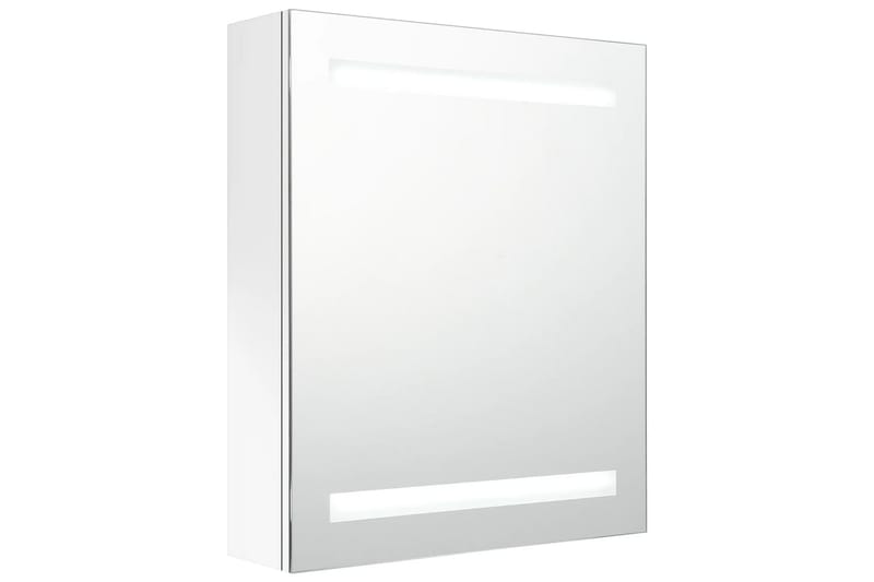 LED-speilskap til bad blank hvit 50x14x60 cm - Hvit - Speilskap