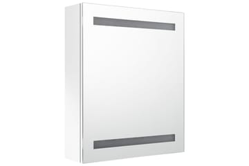 LED-speilskap til bad blank hvit 50x14x60 cm - Hvit - Hus & oppussing - Kjøkken & bad - Baderom - Baderomsmøbler & baderomsinnredning - Speilskap