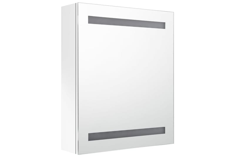 LED-speilskap til bad blank hvit 50x14x60 cm - Hvit - Speilskap