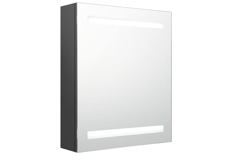 LED-speilskap til bad grå 50x14x60 cm - Grå - Hus & oppussing - Kjøkken & bad - Baderom - Baderomsmøbler & baderomsinnredning - Speilskap