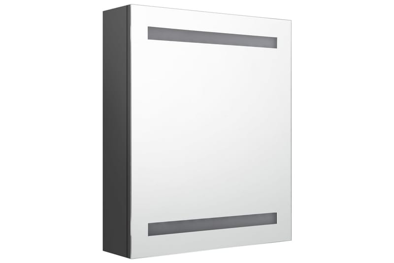 LED-speilskap til bad grå 50x14x60 cm - Grå - Hus & oppussing - Kjøkken & bad - Baderom - Baderomsmøbler & baderomsinnredning - Speilskap