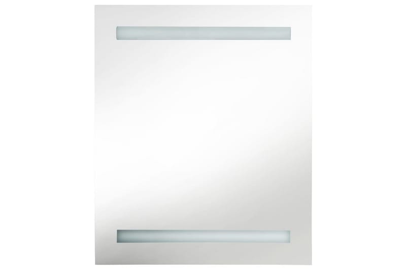 LED-speilskap til bad hvit og eik 50x14x60 cm - Brun - Hus & oppussing - Kjøkken & bad - Baderom - Baderomsmøbler & baderomsinnredning - Baderomsspeil