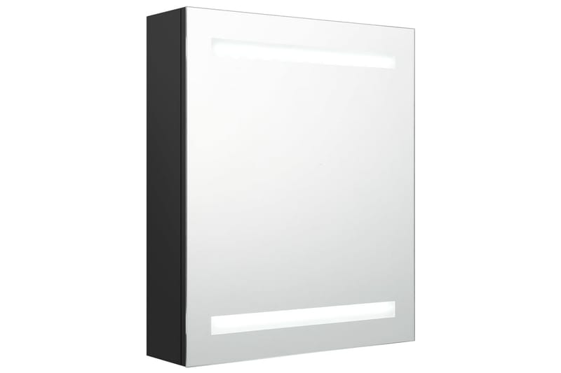 LED-speilskap til bad svart 50x14x60 cm - Svart - Hus & oppussing - Kjøkken & bad - Baderom - Baderomsmøbler & baderomsinnredning - Speilskap