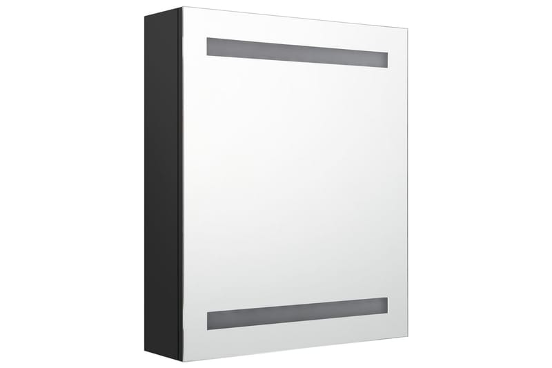 LED-speilskap til bad svart 50x14x60 cm - Svart - Hus & oppussing - Kjøkken & bad - Baderom - Baderomsmøbler & baderomsinnredning - Speilskap