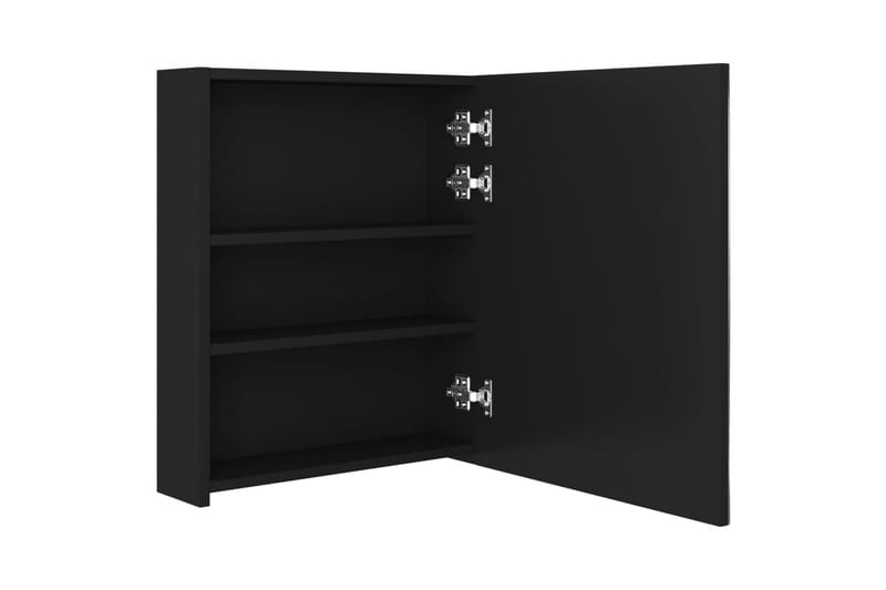 LED-speilskap til bad svart 50x14x60 cm - Svart - Hus & oppussing - Kjøkken & bad - Baderom - Baderomsmøbler & baderomsinnredning - Speilskap