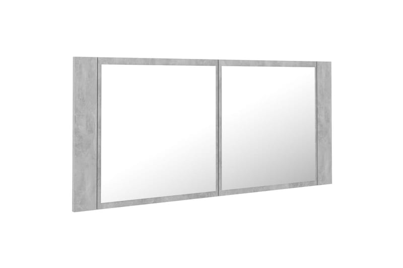 LED-speilskap til baderom betonggrå 100x12x45 cm - Grå - Hus & oppussing - Kjøkken & bad - Baderom - Baderomsmøbler & baderomsinnredning - Speilskap
