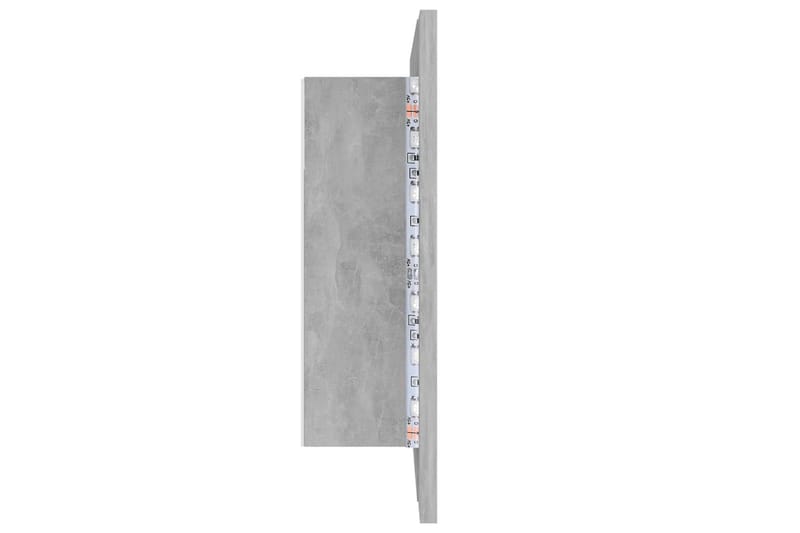 LED-speilskap til baderom betonggrå 60x12x45 cm - Grå - Hus & oppussing - Kjøkken & bad - Baderom - Baderomsmøbler & baderomsinnredning - Speilskap