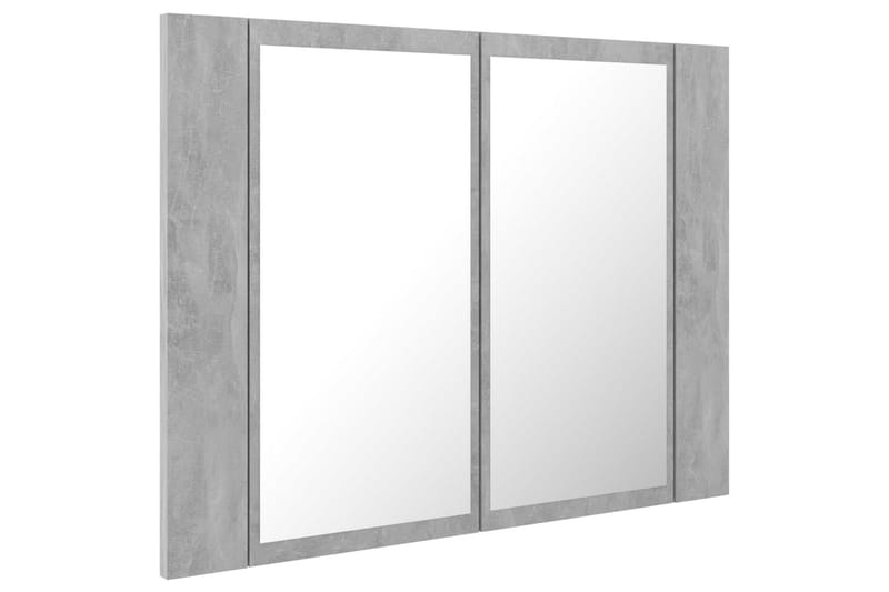 LED-speilskap til baderom betonggrå 60x12x45 cm - Grå - Hus & oppussing - Kjøkken & bad - Baderom - Baderomsmøbler & baderomsinnredning - Speilskap