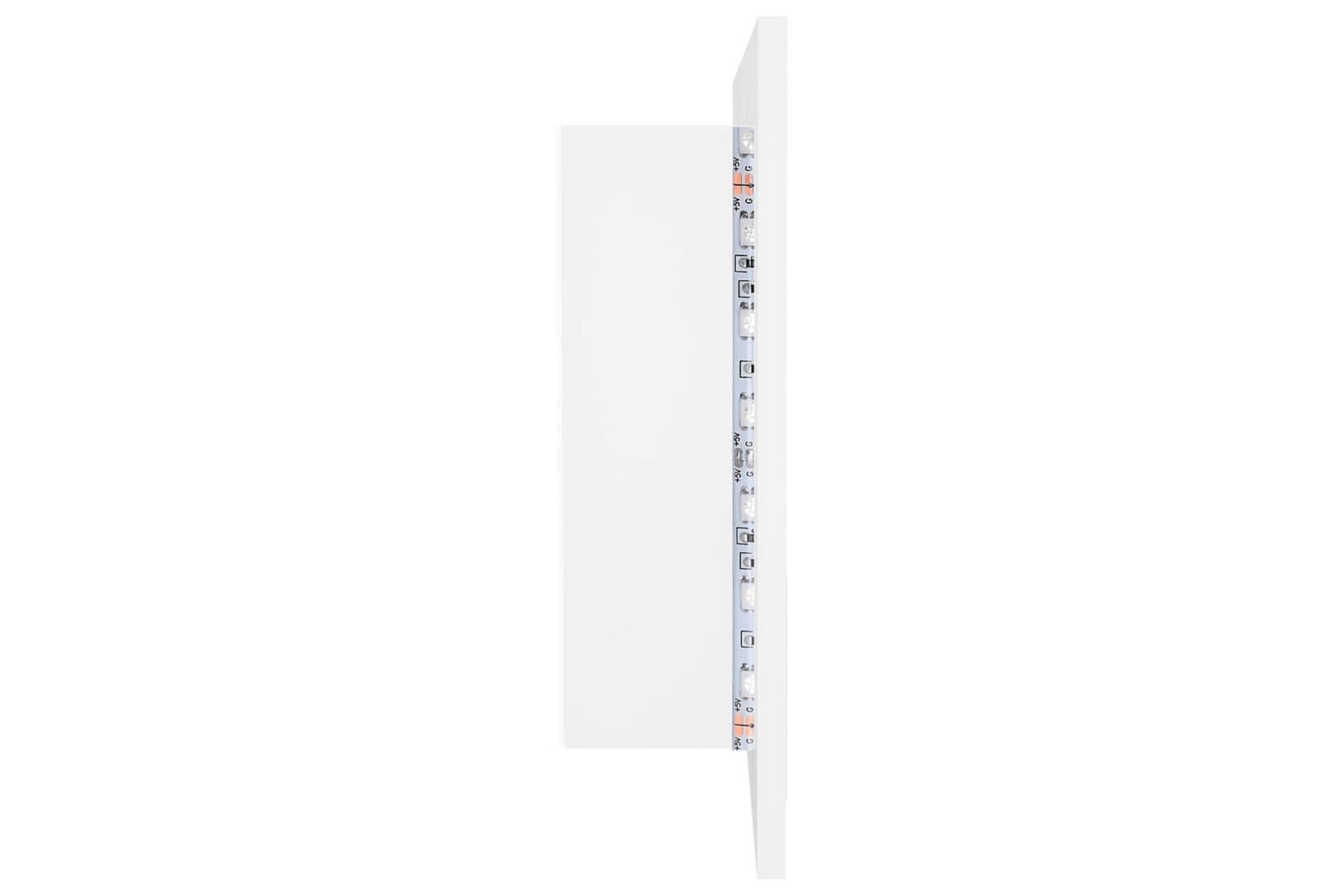 LED-speilskap til baderom hvit 90x12x45 cm - Hvit - Hus & oppussing - Kjøkken & bad - Baderom - Baderomsmøbler & baderomsinnredning - Speilskap
