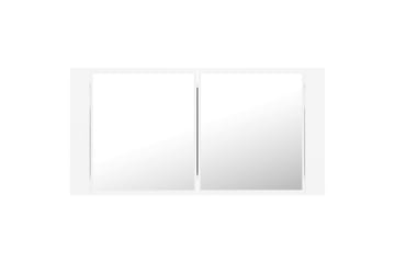 LED-speilskap til baderom hvit 90x12x45 cm - Hvit - Hus & oppussing - Kjøkken & bad - Baderom - Baderomsmøbler & baderomsinnredning - Speilskap