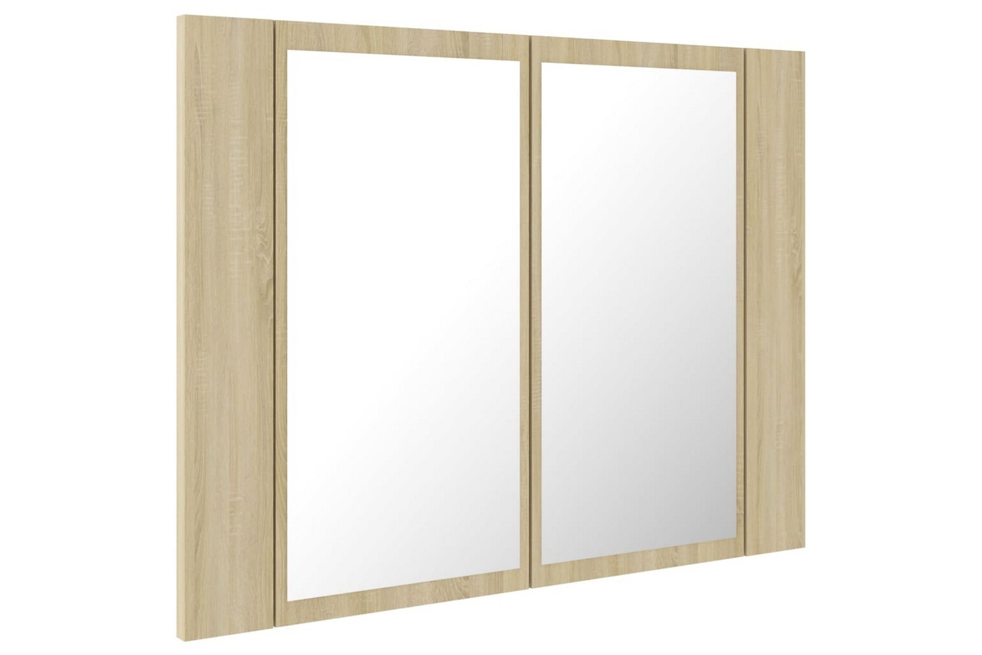 LED-speilskap til baderom sonoma eik 60x12x45 cm - Brun - Hus & oppussing - Kjøkken & bad - Baderom - Baderomsmøbler & baderomsinnredning - Speilskap