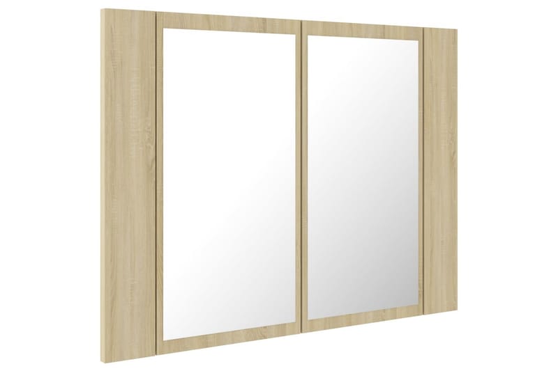 LED-speilskap til baderom sonoma eik 60x12x45 cm - Brun - Hus & oppussing - Kjøkken & bad - Baderom - Baderomsmøbler & baderomsinnredning - Speilskap