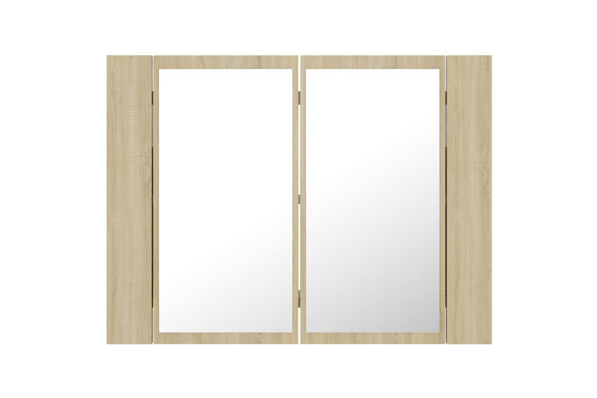 LED-speilskap til baderom sonoma eik 60x12x45 cm - Brun - Hus & oppussing - Kjøkken & bad - Baderom - Baderomsmøbler & baderomsinnredning - Speilskap