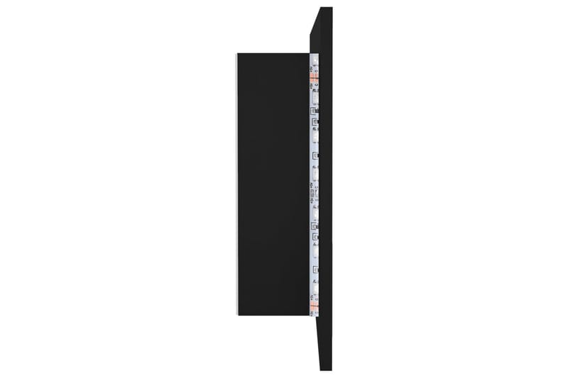LED-speilskap til baderom svart 90x12x45 cm - Svart - Hus & oppussing - Kjøkken & bad - Baderom - Baderomsmøbler & baderomsinnredning - Speilskap