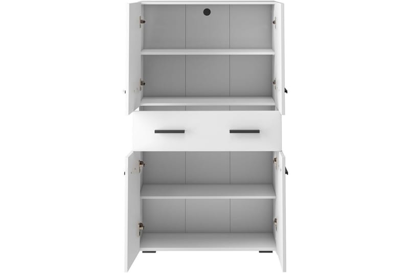 Malika Høyskap til Bad 130x76x35 cm - Hvit - Hus & oppussing - Kjøkken & bad - Baderom - Baderomsmøbler & baderomsinnredning - Baderomsskap