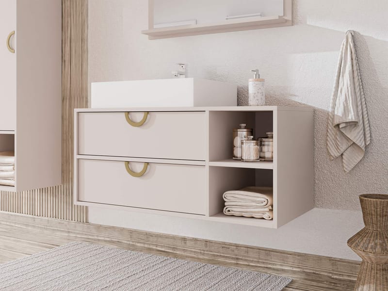 Merlinor baderomskommode - Beige - Hus & oppussing - Kjøkken & bad - Baderom - Baderomsmøbler & baderomsinnredning - Oppbevaring til baderom