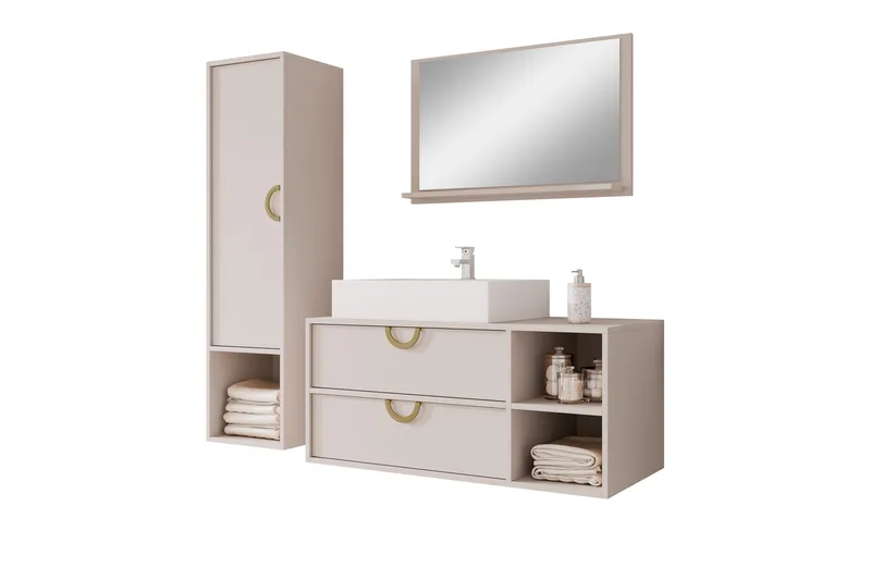 Merlinor Møbelsett for Bad, Beige