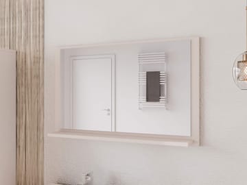 Merlinor veggspeil 80 cm - beige - Hus & oppussing - Kjøkken & bad - Baderom - Baderomsmøbler & baderomsinnredning - Baderomsspeil