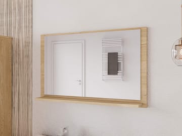 Merlinor veggspeil 80 cm - lysebrun - Hus & oppussing - Kjøkken & bad - Baderom - Baderomsmøbler & baderomsinnredning - Baderomsspeil