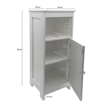 Morano baderomsskap 30x80 cm Wienerfletting - hvit og sølvfarget - Hus & oppussing - Kjøkken & bad - Baderom - Baderomsmøbler & baderomsinnredning - Baderomsskap